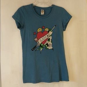 Ed Hardy Christian Audigier Lucky Skull Top